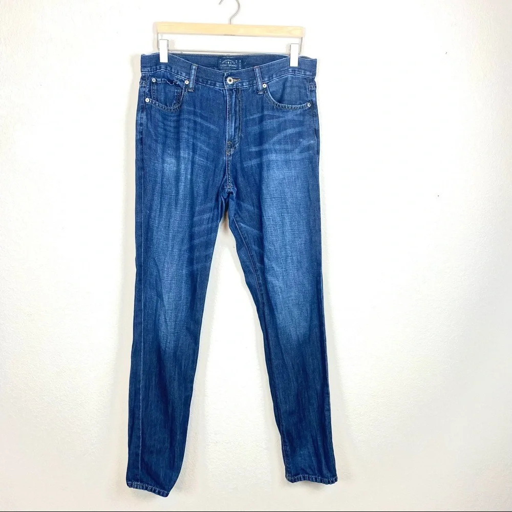 Lucky Men’s Original Straight Dark Wash Blue Jeans